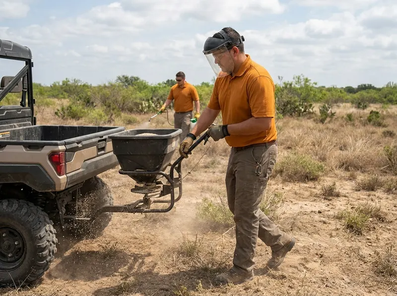 Fire Ant Eradication & Large Acreage Broadcast in Somerset, TX